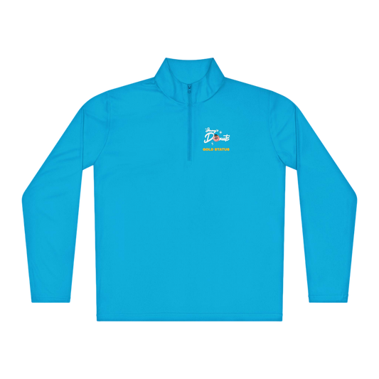 JIMMY'S DONUTS GOLD STATUS MEMBER QUARTER-ZIP SWEATER